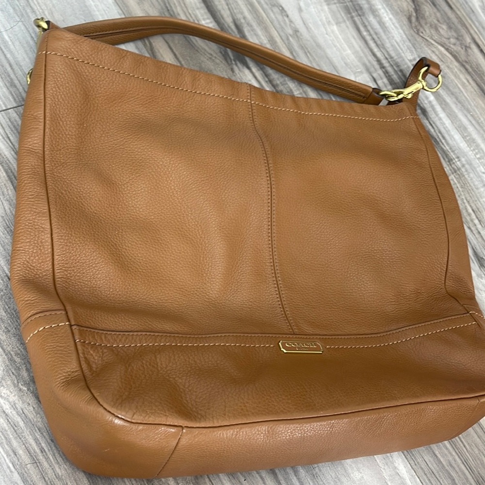 Large brown Coach satchel purse EUC
